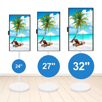 Téléviseur portable 22 pouces avec tablette, caméra 8MP, écran tactile IPS, support à roulettes, home cinéma intelligent, Android 15 TV 1920x1080 Noir USB