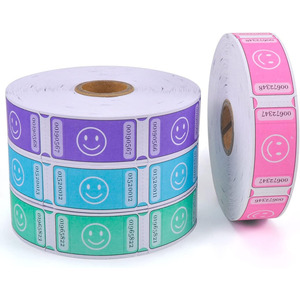 Boletos de Rifa Numerados en Secuencia con Impresión de Logotipo Personalizado a Doble Cara, Coloridos, para Eventos, Lotería, Premios de Arcade, Cupones - Product Image 6