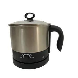 20cm Haushalts-Multifunktions-Reiskocher elektrischer Multi-Hot-Pot-Edelstahl-Nudel kocher