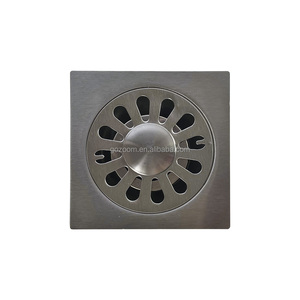 MCBKRPDIO - Desagüe de Piso Cuadrado Cromado para Baño, Acero Inoxidable, Antiolor, Desagüe de Piso para Cocina - Product Image 1