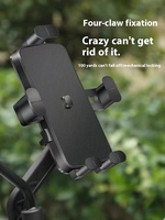 Nouveau support de téléphone portable pour moto Yanjin, réglable en hauteur, en ABS, antichoc, anti-vibration, multifonctionnel