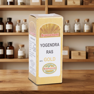 Extracto Herbal Ayurvédico Baidyanath Yogendra Ras, Tabletas de Extracto de Agua de Svarna Gold, Cultivo Silvestre, 25 Tabletas por Botella - Product Image 3