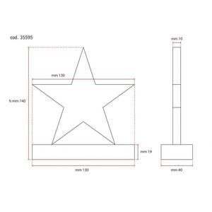 Trofeo de Cristal en Forma de Estrella de 130 mm con Base de 19 mm, Placa de Medalla de Papel Impresa con UV para Ferias Comerciales y Bienvenida - Product Image 2