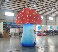 Décoration de champignon gonflable géant de taille personnalisable pour les fêtes de mariage, en tissu Oxford PVC, certifié CE/TUV, avec souffleur inclus