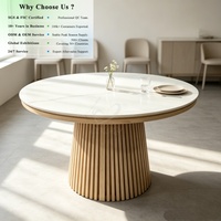 Mesa de Comedor de MDF, Directo de Fábrica, Moderna, para Restaurante o Sala de Estar, MDF Estable, Ahorra Espacio, Mesas de Comedor Modernas de Cerámica
