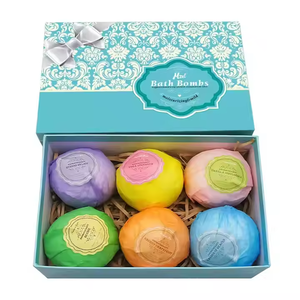 Sel de la Mer Morte Naturel Cacao et Huiles Essentielles de Karité Marque Privée Bombe de Bain Fizzies Coffret Cadeau Ultra Luxe - Product Image 1