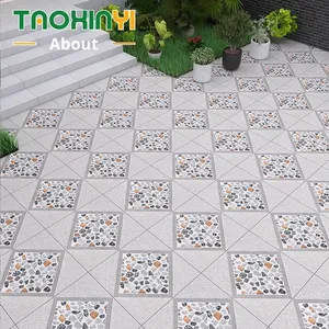 Dalles de sol pour cour extérieure, antidérapantes, pavés 600x600, pierre frittée, résistantes aux acides, à emboîtement, pour villa, terrasse, jardin, garantie 5 ans - Product Image 3