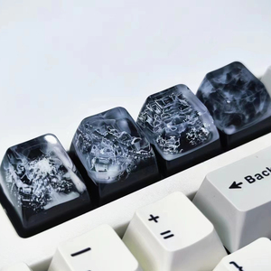 Mechanische Tastatur mit personalisierten Resin-Keycaps (transparent, maßgefertigt, langlebig) für Gaming mit <span class=keywords><strong>SAR1</strong></span>-Höhenprofil-Tasten - Product Image 4