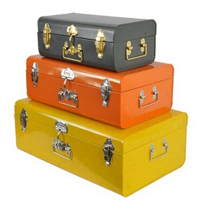 Exclusive Good Quality Trunk <b>Boxes</b> <b>Set</b> With Three Custom Color Tones Most Trending Extra Large Storage Metal Multifunctional <b>Box</b> - Product Image 1