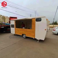 US Standard Mobile Bar Remorques Multi-fonction Food Boutique Cinéma Mariage Fleur Chariot Mobile Bonbons Remorque