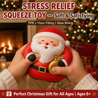 Jouet Squishy Père Noël Géant Southpeak en TPR Rempli de Farine à Remontée Lente, Jouets Squishy de Noël Anti-Stress 15cm, Boîte PVC PDQ OEM WS