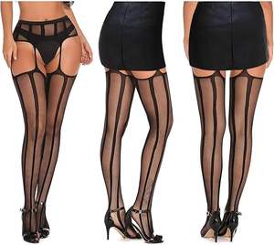 2025 dames collants résille bas taille haute dentelle jarretelle collants avec jarretière bas femmes exotique bonneterie - Product Image 1