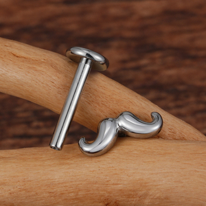 Piercing pour lèvre, cartilage, conque, tragus, hélix, en titane ASTM F136 16G, style Medusa Monroe, pour moustache et <span class=keywords><strong>barbe</strong></span> - Product Image 3