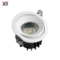 Plafonnier LED encastré rond anti-éblouissement de haute qualité avec bord arrondi en aluminium pour cuisines et salons