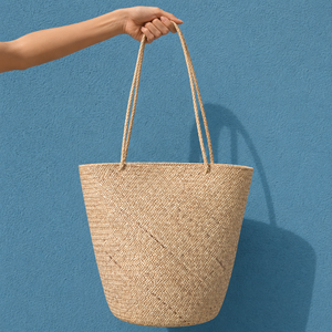Bolso de mano moderno de alta calidad, tejido con paja, ecológico, de color sólido, estilo bohemio, abierto por arriba, para la playa, de verano, para mujer, grande - Product Image 4