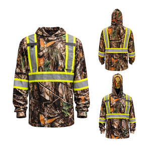 Haut de sécurité respirant haute visibilité à manches longues avec protection UV pour la construction, avec logo - Product Image 2