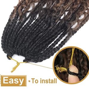 Capelli Sintetici Afro Kinky Rossi per Trecce Crochet con Scatole, Trecce Intrecciate Crochet Box Braid ad Alta Temperatura - Product Image 4