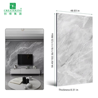 CREATEKING CK-PET Panel Dinding Kristal Karbon Damask Modern Tahan Air Tahan Api Kedap Suara Desain Grafis Komersial Penggunaan Rumah Tangga