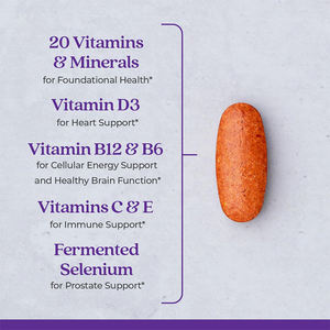 Suplemento dietético de apoyo a la próstata orgánico y vegetal multivitamínico 55 + de un diario de marca blanca OEM - Product Image 4