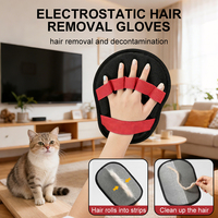 Guantes Reutilizables para Quitar el Pelo de Mascotas, Herramienta de Eliminación de Pelo de Mascotas con Cinco Dedos Electrostáticos
