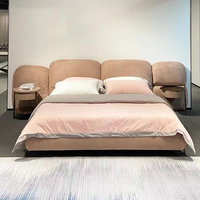 ATUNUS Home King Size Großes Kopfteil Gepolsterter Stoff Home Bed Set Design Multifunktion ale Möbel Schlafzimmer-Sets