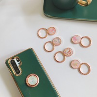 Grosir Pink Indah Gadis Bintang Bunga Epoxy Logam Cincin Pemegang Griplok Bantal Kickstand Socket