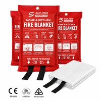 Couverture anti-feu en vrac pour la sécurité à la maison et en cuisine, couverture d'urgence en fibre de verre résistante à la chaleur avec libération facile par traction