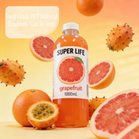 Bouteille en plastique PET de 200 ml, 350 ml, 500 ml, 1 L avec bouchon à vis, emballage pour boissons, conteneur pour thé au lait, boissons froides, vente en gros