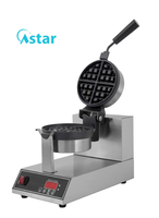Gaufrier électrique belge Astar, mini, portable, thermostat réglable, usage commercial, pour la maison, les restaurants et les présentoirs.