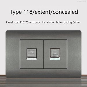 ซ็อกเก็ตคอมพิวเตอร์แบบดาวเทียมซีรีส์ 118 พร้อมแผงสัมผัส ปลั๊กไฟขั้นสูงสำหรับเครื่องใช้ไฟฟ้าภายในบ้าน - Product Image 5