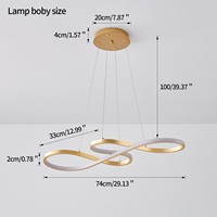 Luminaire suspendu LED linéaire blanc moderne en gros pour îlot de cuisine, style minimaliste américain, design torsadé infini, pour table à manger