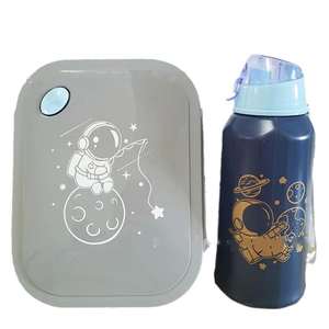 Jieyang Lebo, nouvelle collection, boîte à lunch en plastique à 3 compartiments, ensemble bouteille d'eau et cuillère pour enfants - Product Image 5