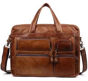 Nuevo Maletín <span class=keywords><strong>de</strong></span> negocios Vintage informal <span class=keywords><strong>para</strong></span> <span class=keywords><strong>hombre</strong></span>, bolso <span class=keywords><strong>de</strong></span> cuero genuino <span class=keywords><strong>de</strong></span> 15,6 ", bolso <span class=keywords><strong>para</strong></span> ordenador portátil <span class=keywords><strong>para</strong></span> <span class=keywords><strong>hombre</strong></span> - Product Image 2