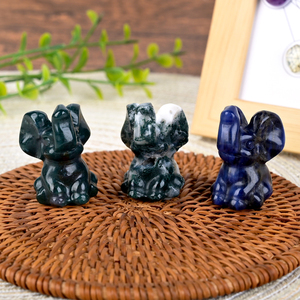 Vente en gros de sculptures miniatures en cristal écologiques de haute qualité, éléphant avec technique de mosaïque pour la décoration de la maison - Product Image 5