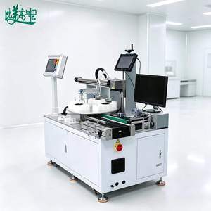 Machine de marquage laser à fibre optique avec caméra CCD, détection de type de plastique, bras robotique, table rotative et couvercle de lampe LED en plastique - Product Image 2