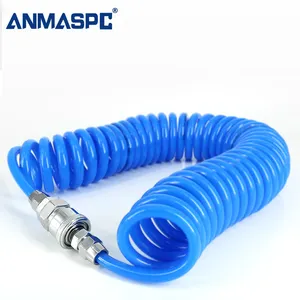 Mangueira pneumática de ar, fabricante de fonte, tubo de recuperação de mola de pu, alta pressão, espiral ou flexível