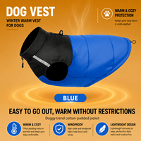 Gilet d'hiver rembourré pour chien, imperméable, réfléchissant, avec anneau en D pour laisse, pour chiens de petite, moyenne et grande taille