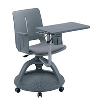 Chaise d'étude intelligente pour étudiants universitaires, chaise de formation avec tablette d'écriture, chaise pivotante