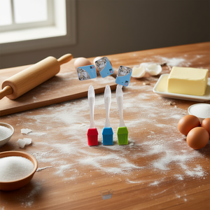 MNJ Set di Pennelli in Silicone per Burro 3 Pezzi Rosso Blu Verde Utensile per Pasticceria Confezione da 12 Pezzi - Product Image 2