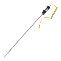 Sonde de température industrielle WRNK-104 à thermocouple portatif en acier inoxydable de type K avec poignée en bakélite/câble d'extension enroulé