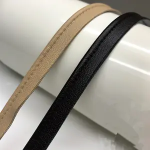 25 meters/roll Width 1 cm Japan Over lock ribbon PU leather Woven core rope tape piping lace Wrapping strip For Quilt Cover