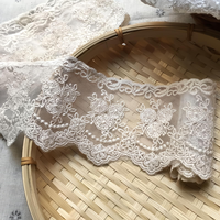Erkoumi 3.3 pouces bordure broderie ruban délicat couronne ruban dentelle coupe pour artisanat mariée robe de mariée Applique décoration