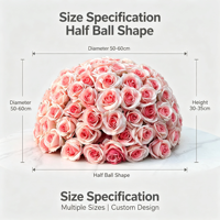 Boule de fleurs artificielles en soie blanche pour mariage, centre de table floral pour banquet, chemin de table, décoration de fête et de maison