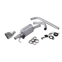 Échappement Catback Haute Performance pour Volkswagen Polo GTI 1.8T avec Contrôle Électronique de la Soupape Sablée et Doubles Sorties Plates