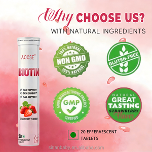 Compresse Effervescenti di Biotina per Adulti, Vendita Diretta dalla Fabbrica, Opzioni ad Alto Dosaggio per Facile Assorbimento - Product Image 3