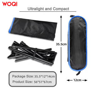 Silla Plegable para Camping Woqi, Marco de Aluminio, Tela Oxford, Ligera, Portátil, para Exteriores, Playa, Pesca, Jardín, Color Azul Cielo - Product Image 2