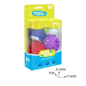 Jacko Toys 4 PCS <span class=keywords><strong>Sensor</strong></span> brillante para niños Lámpara de agua Océano Goma suave Vida Marina Juguetes de baño para niños - Product Image 1