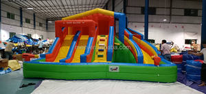 Château de piscine d'éclaboussure de glissière d'eau <span class=keywords><strong>triple</strong></span> gonflable résistante de PVC pour des enfants et des adultes-parc aquatique de parc à vendre - Product Image 4