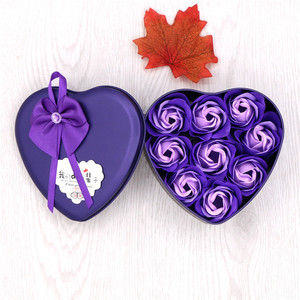 2024 flores de jabón en una caja romántica caja de regalo de rosas de San Valentín con oso juguete en forma de corazón ramo de jabón de rosas - Product Image 4