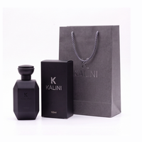Flacons de parfum de luxe personnalisés de 50 ml en verre carré, avec pompe à sertir sécurisée, pour parfums fins, avec boîte
